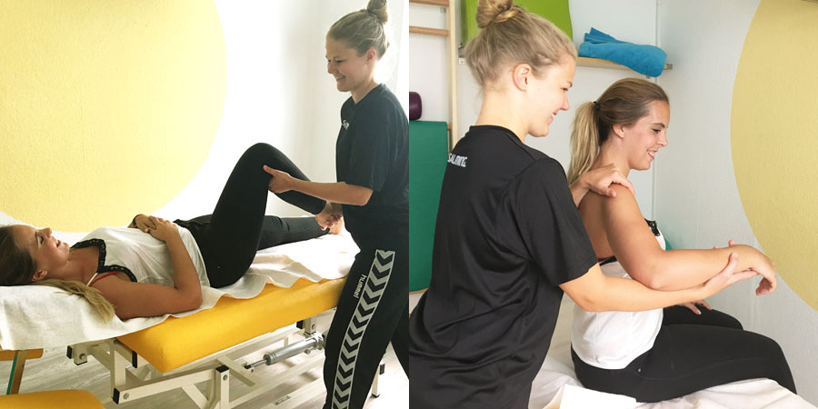 Physiotherapie durch Therapeuten in der Praxis Hügel